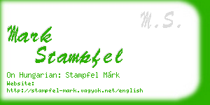 mark stampfel business card